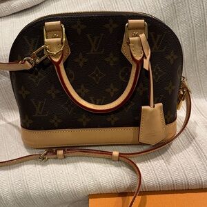 Louis Vuitton Brown and Tan Monogram Satchel